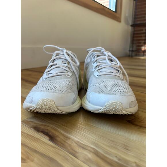 Lululemon BlissFeel Run Shoes Women Size 10.5 White/Elixir/Light Ivory VGC - Picture 2 of 5